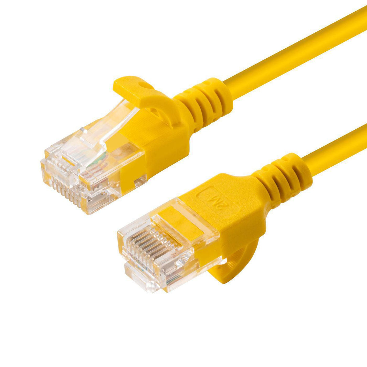 MicroConnect U/UTP CAT6A Slim 15M Yellow Unshielded Network Cable, LSZH 4x2xAWG 28 CU, OD : 3.6mm