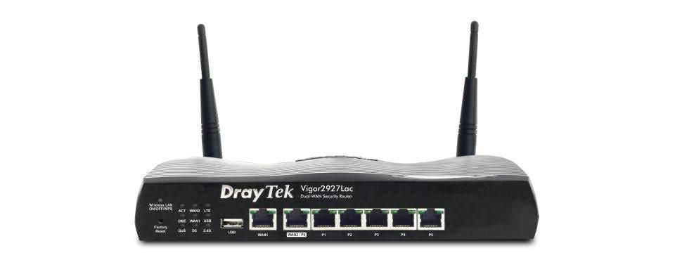 Draytek Vigor 2927Lac Wireless Router Gigabit Ethernet Dual-Band (2.4 Ghz / 5 Ghz) 4G Black