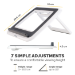 Fellowes Laptop Stand for Desk - I-Spire Quick Lift Adjustable Laptop Stand for the Home and Office - Portable Laptop Stand with 7 Height Adjustments - Max Monitor Size 17", Max Weight 4KG - White