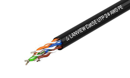 Lanview LVN122149 networking cable Black 305 m Cat5e U/UTP (UTP) Round