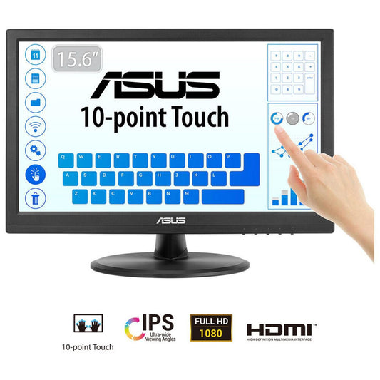 Asus 169He Computer Monitor 39.6 Cm (15.6") 1920 X 1080 Pixels Full Hd Led Touchscreen Tabletop Black