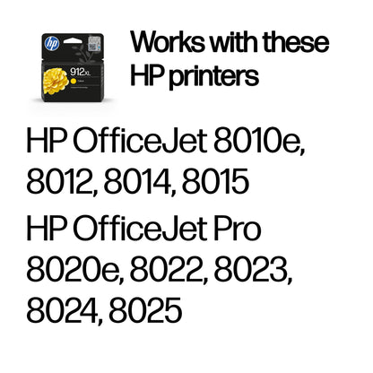 HP 3YL83AE/912XL Ink cartridge yellow high-capacity, 825 pages 9.9ml for HP OJ Pro 8010/e/8020/8020 e