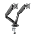 Manhattan Dual Desk Mount for TV & Monitors (Full Motion Spring), For screens 10" to 27", C-Clamp or Grommet Assembly,VESA compatibility: 75x75 and 100x100mm -check the dimensions of the four mounting holes on back of screen to ensure it fits,Max 9kg (eac