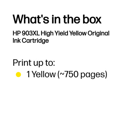 HP T6M11AE/903XL Ink cartridge yellow high-capacity, 750 pages 8.5ml for HP OfficeJet Pro 6860/6950