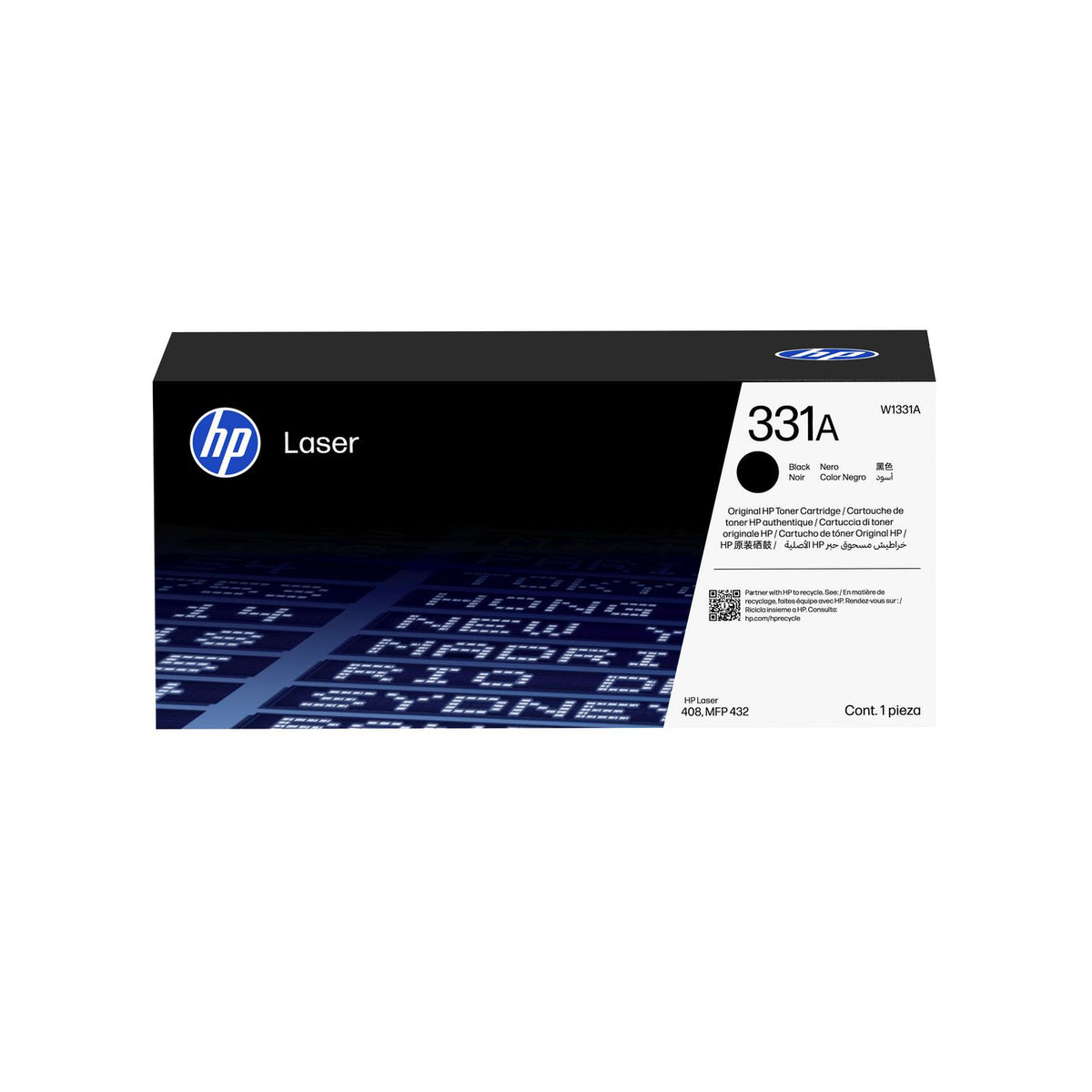 HP 331A Black Original Laser Toner Cartridge 331A Black Original Laser Toner Cartridge, 5000 pages, Black, 1 pc(s)