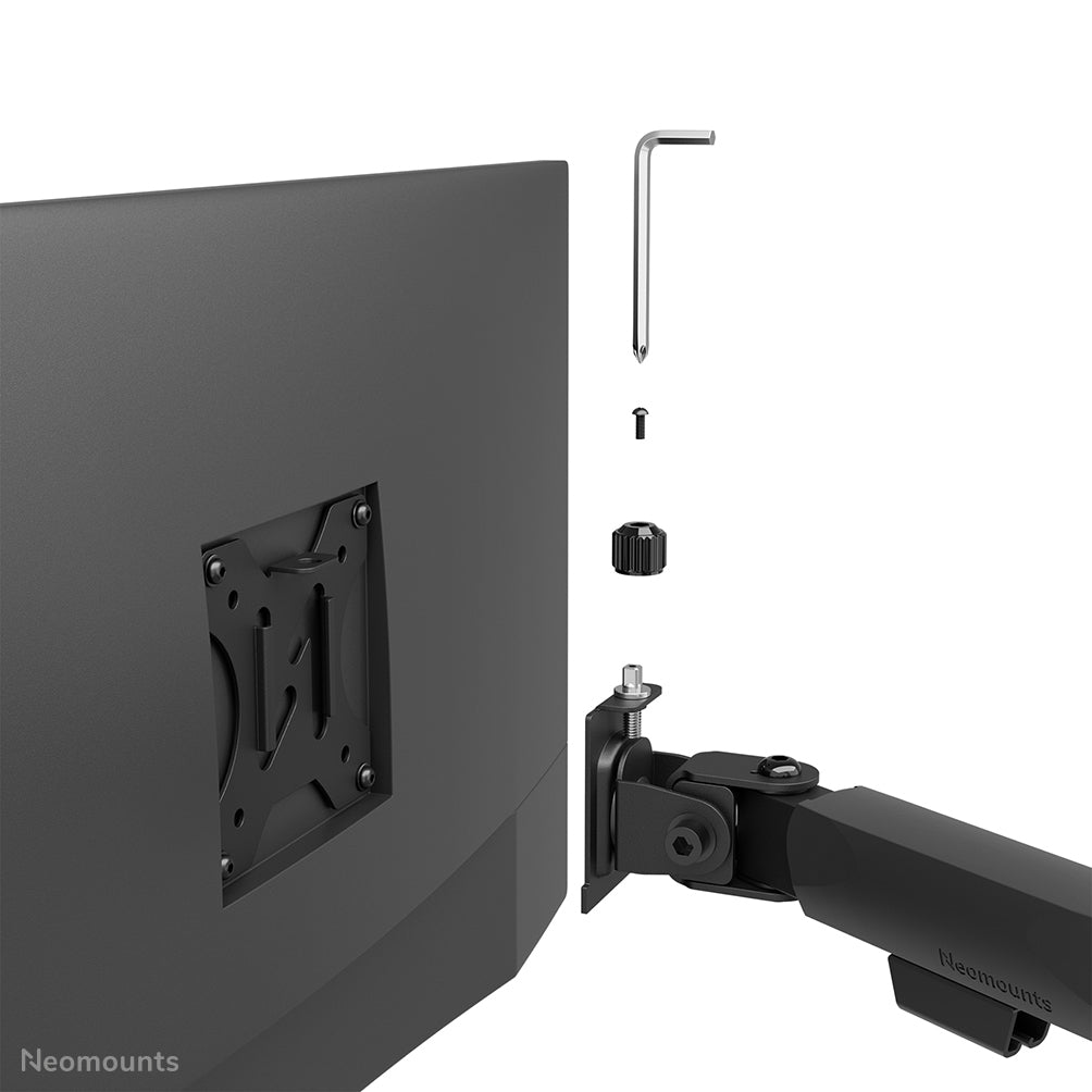 Neomounts DS60-600BL2 Monitor arm 10-32" - Quick-fix - 180°-stop