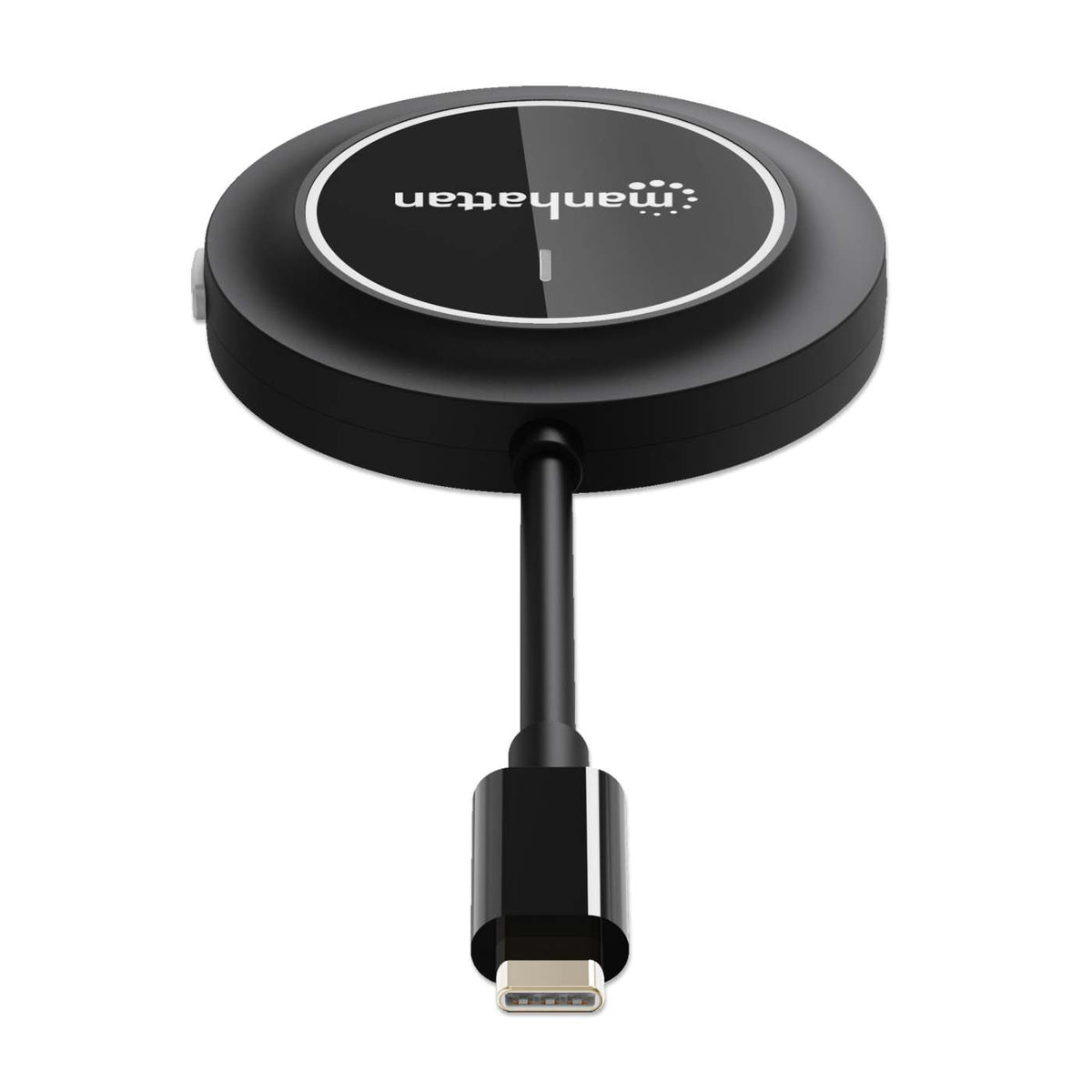 Manhattan 1080p Wireless HDMI Display Adapter with USB-C Transmitter, Dongle Wirelessly Displays a Video Signal from a USB-C Device on an HDMI TV or Projector, Requires Receiver from #208420 Wireless HDMI Presentation Kit, Black