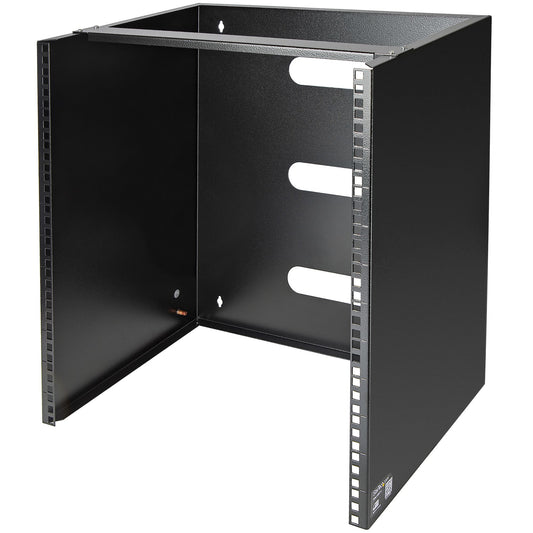 StarTech.com 12U Wall Mount Network Rack - 14 Inch Deep (Low Profile) - 19" Patch Panel Bracket for Shallow Server and IT Equipment, Network Switches - 125lbs/57kg Weight Capacity, Black - TAA