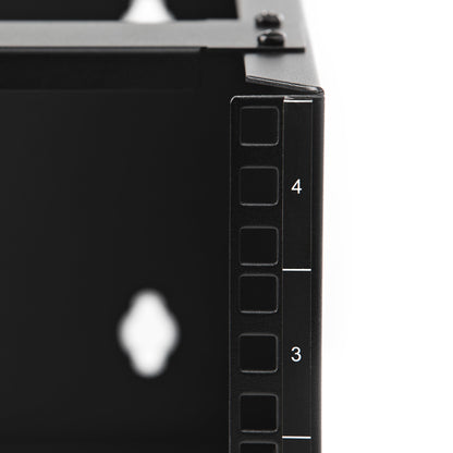StarTech.com 4U Wall Mount Network Rack - 14 Inch Deep (Low Profile) - 19" Patch Panel Bracket for Shallow Server and IT Equipment, Network Switches - 44lbs/20kg Weight Capacity, Black