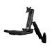 StarTech.com Wall Mount Workstation - Articulating Full Motion Standing Desk with Ergonomic Height Adjustable Monitor & Keyboard Tray Arm - Mouse & Scanner Holders - Single VESA Display - TAA