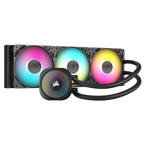 Corsair NAUTILUS 360 RS ARGB Liquid CPU Cooler, RS120 ARGB Magnetic Dome Fans, RGB Pump, Daisy-Chain Connections, Black