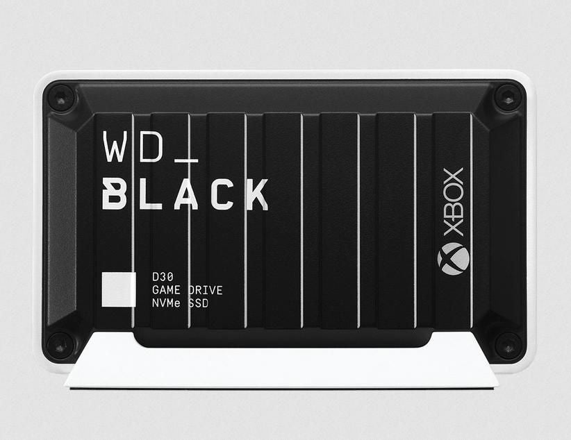 Western Digital BLACK D30 Game Drive SSD 1TB Xbox WD_BLACK D30, 1000 GB, USB Type-C, 3.2 Gen 2 (3.1 Gen 2), Black, White