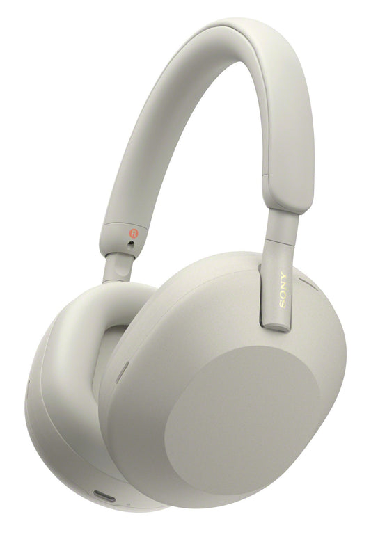 Sony WH-1000XM5 Noise Cancelling Wireless Headphones, 30 hours battery life, Overhead Bluetooth Headphones, Optimised for Alexa and Google Assistant, IOS and Android with Built-In Mic, in Silver