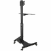 StarTech.com Mobile Workstation Cart with Monitor Mount, CPU/PC Holder, Keyboard Tray - Ergonomic Height Adjustable Desktop Computer Cart - Rolling Mobile Standing Workstation on Wheels