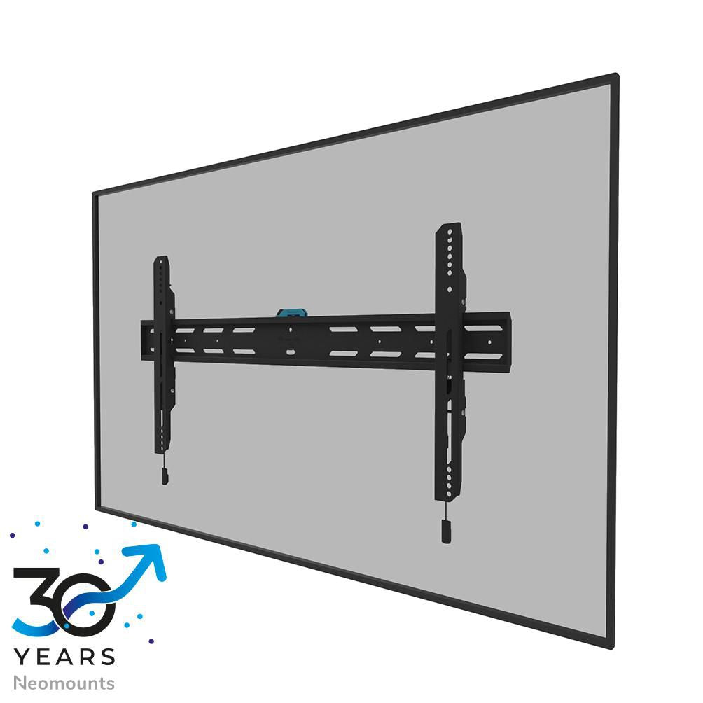 Neomounts WL30S-850Bl18, Fixed TV Mount Wall, 43-86", Max 60 kg, VESA 100x100-800x400, D:3,3cm, Level Adjustment, Lockable (Incl. Security Screw,