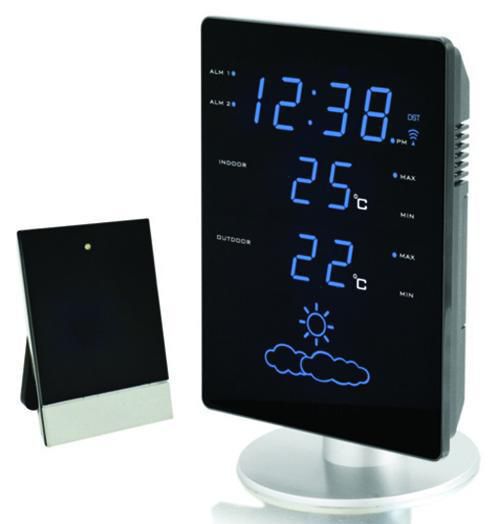 Technoline Black digital weather Station WS 6820, Black, AAA, 60 x 28 x 85 mm, 134 x 124 x 111 mm