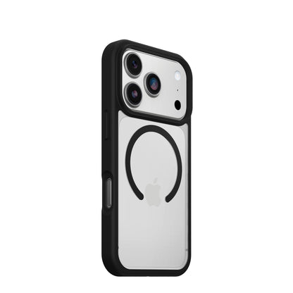 OtterBox React MagSafe Series for Apple iPhone 17 Pro, Black Crystal, transparent/black