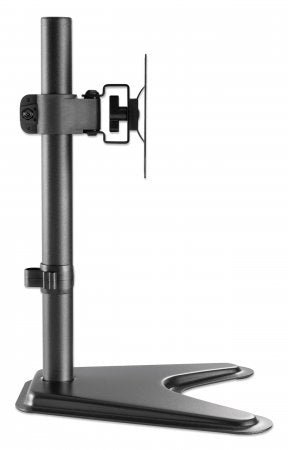 Manhattan Desk Mount for TV & Monitors, Stand Assembly, Tilt/Swivel/Rotation, For screens 10" to 27", VESA compatibility: 75x75 and 100x100mm - check the dimensions of the four mounting holes on back of screen to ensure it fits, Max 7kg, Black, Bracket