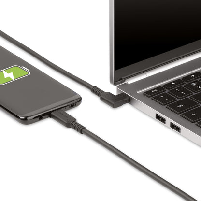StarTech.com 1.6ft (50cm) USB-C Cable, Right-Angled, USB 10Gbps, 100W (5A) Power Delivery, 8K 60Hz / 4K 144Hz DP Alt Mode, Rugged USB C Cord - Thunderbolt Compatible
