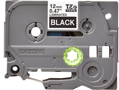 Brother TZE-335 DirectLabel white on black Laminat 12mm x 8m for Brother P-Touch TZ 3.5-18mm/6-12mm/6-18mm/6-24mm/6-36mm