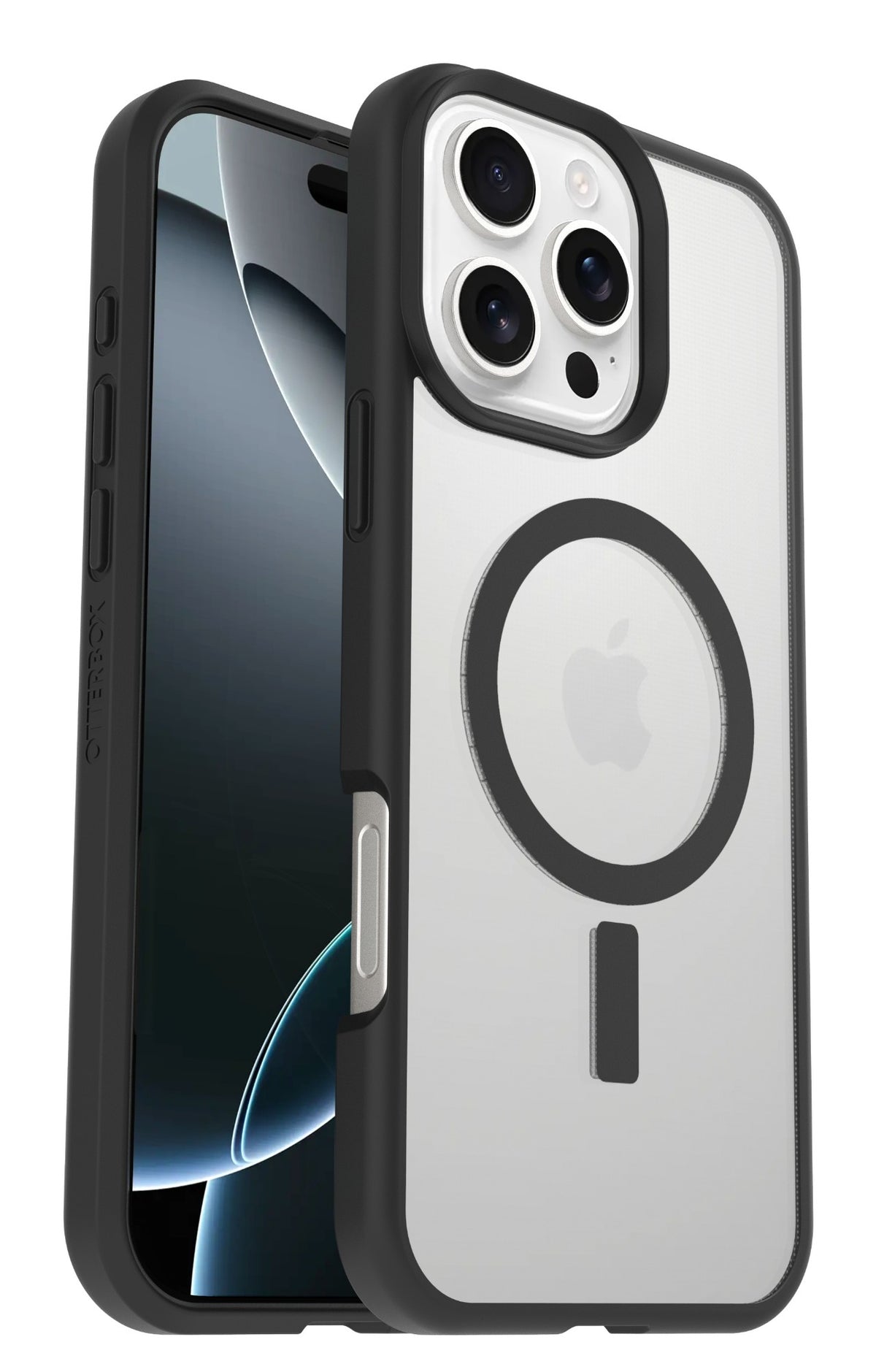 OtterBox React Series for MagSafe for Apple iPhone 16 Pro Max, Black Crystal