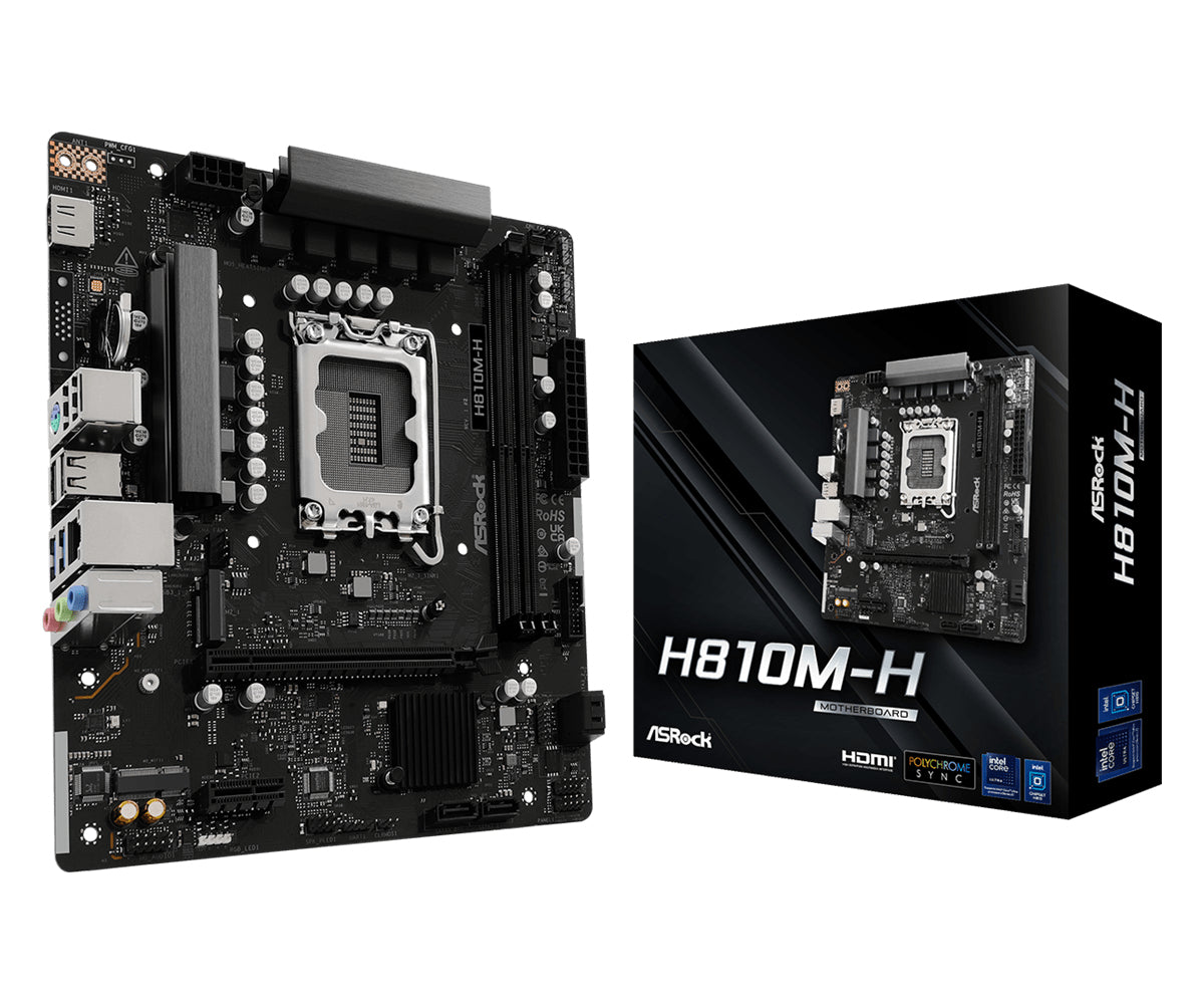 Asrock H810M-H Intel H810 LGA 1851 (Socket V1) micro ATX