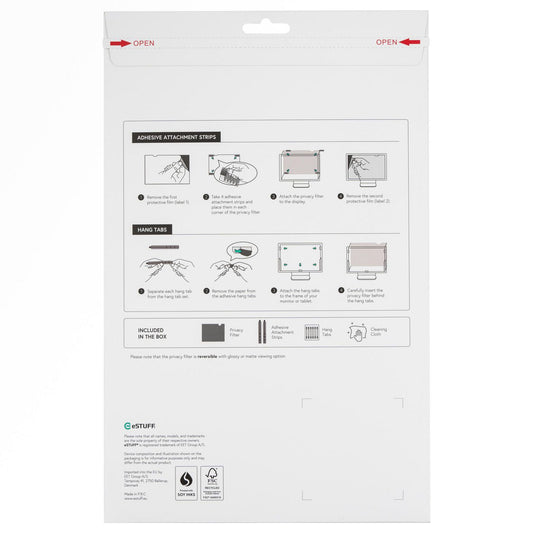 eSTUFF GLBB14301188 display privacy filter 35.6 cm (14") Laptop Frameless display privacy filter