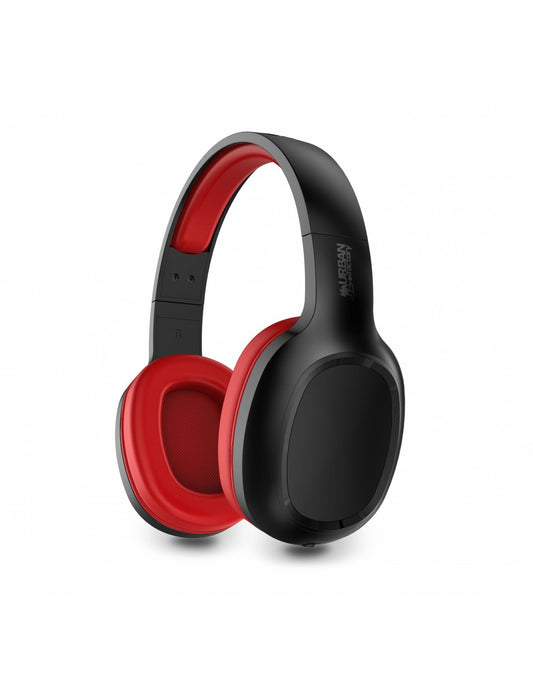 Urban Factory MOVEE: OVER-THE-EAR BLUETOOTH 5.1 RECHARGEABLE HEADSET - BLACK/RED