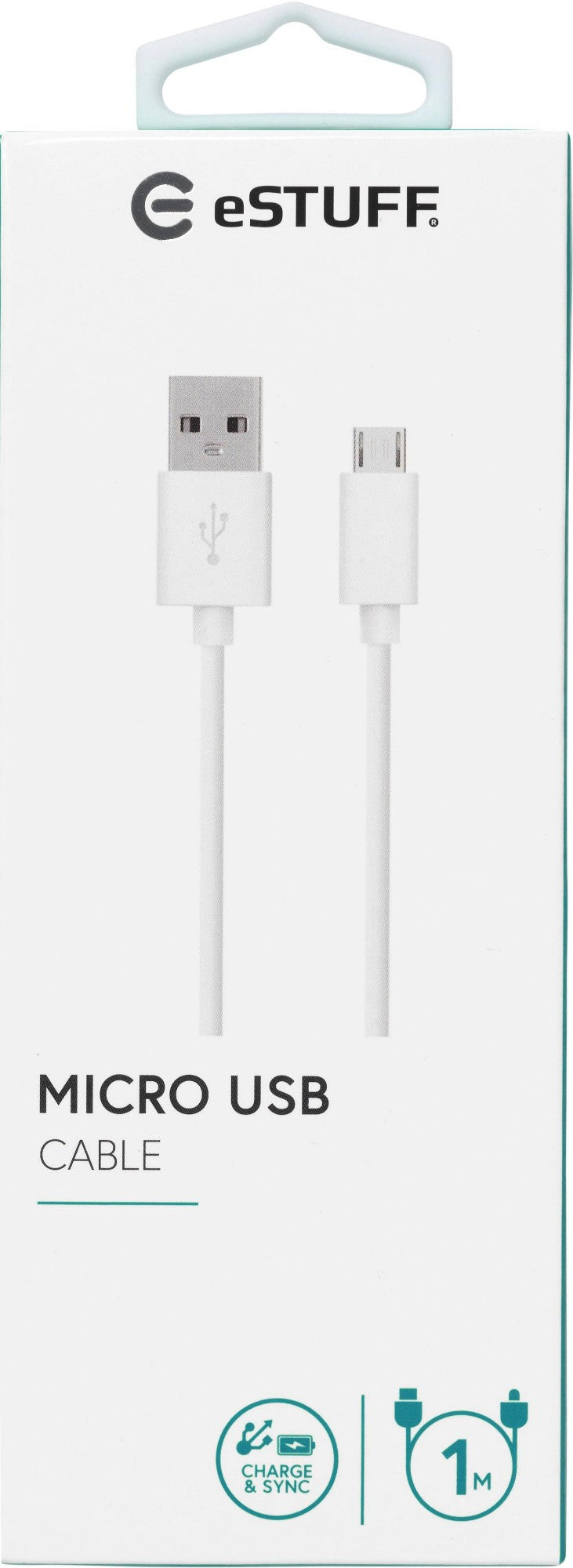 eSTUFF ES603007 USB cable USB 2.0 1 m USB A Micro-USB B White