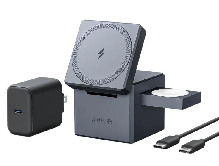Anker Mobile Device Charger Headphones, Smartphone, Smartwatch Black Ac, Usb Wireless Charging Fast Charging Indoor
