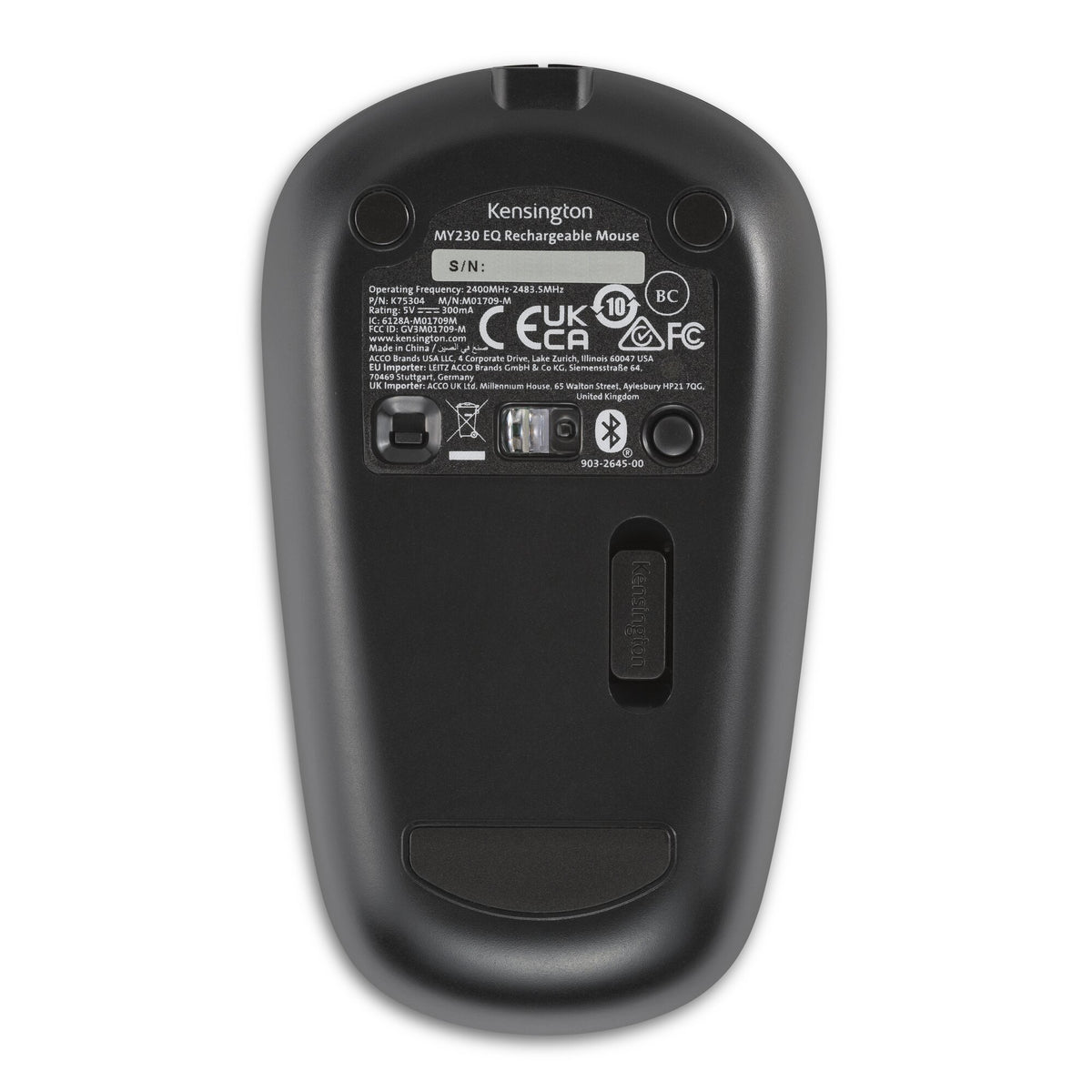 Kensington MY230 EQ Rechargeable Mouse – Wireless – Midsize