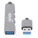 Manhattan USB-A 4-Port Hub, 4x USB-A Ports (1x 5 Gbps USB 3.2 Gen1 aka USB 3.0, 3 x 480 Mbps USB 2.0), USB powered (no external power supply required), Aluminium