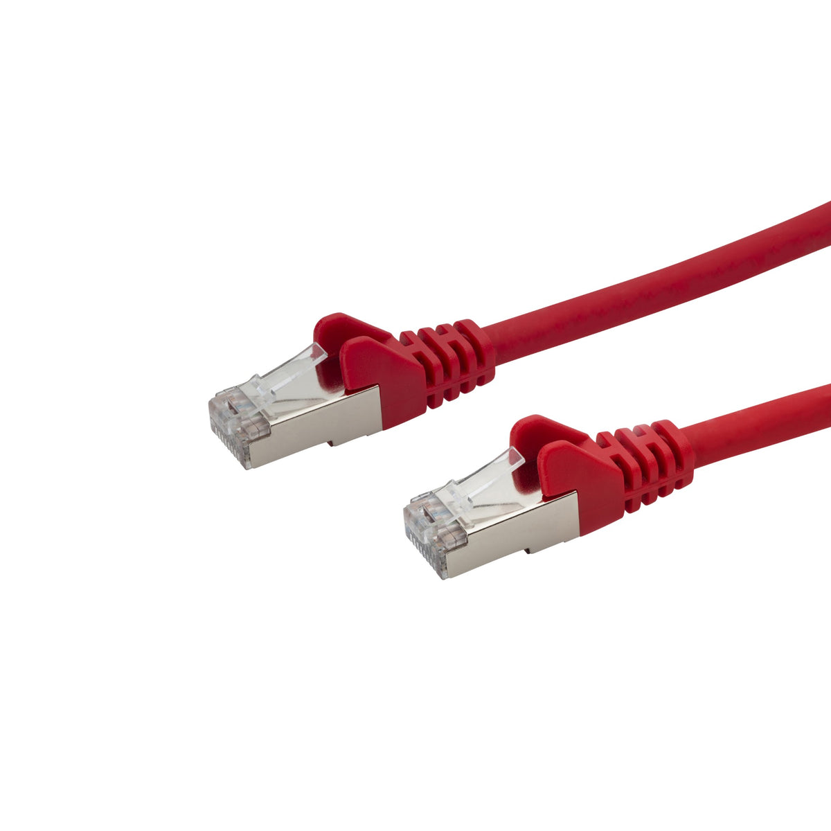 connektgear 1m RJ45 CAT6a SSTP Stranded Flush Moulded LS0H Network Cable - 26AWG - Red