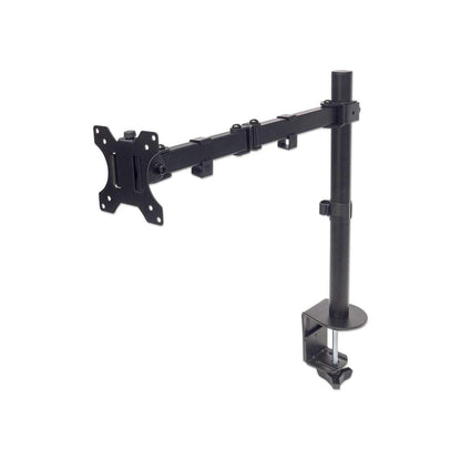 Manhattan Desk Mount for TV & Monitors (Full Motion), For screens 13" to 27", Clamp fitting to desk, VESA compatibility: 75x75mm and 100x100mm - check the dimensions of the four mounting holes on back of screen to ensure it fits, Max 8kg, Bracket, Lifetim