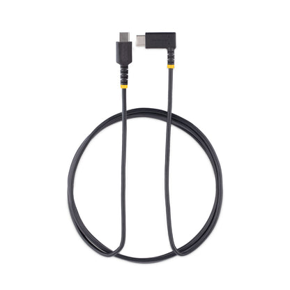StarTech.com 6.6ft (2m) USB-C Fast Charging Cable, Rugged, Right-Angled, Charge & Sync, 60W (3A) PD, USB 2.0, TPE Jacket and Aramid Fiber - USB C Charging Cord