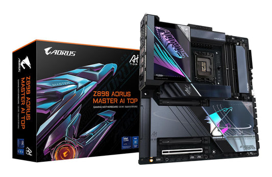 Gigabyte Z890 Aorus Master Ai Top Motherboard - Supports Intel Core Ultra (Series 2) Cpus, 20+1+2 Phases Vrm, Up To 9500Mhz Ddr5 (Oc), Pcie