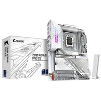 Gigabyte Z890 AORUS PRO ICE Intel 1851 Socket Motherboard, ATX, 4x DDR5 Slots, 5x M.2 Sockets, Fitted I/O Shield, 5GbE LAN, Wi-Fi 7, 2x USB-C (USB4)