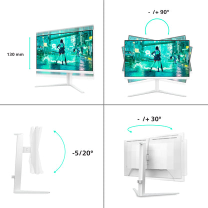 Philips Evnia 24M2N3201A/00 computer monitor 60.5 cm (23.8") 1920 x 1080 pixels Full HD LCD White