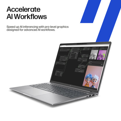 HP ZBook 8 G1ak Wolf Pro Security Edition Copilot+ PC AMD Ryzen AI 7 PRO PRO 350 Mobile workstation 35.6 cm (14") WQXGA 64 GB DDR5-SDRAM 1 TB SSD Wi-Fi 7 (802.11be) Windows 11 Pro AI Workstation, AI PC Silver