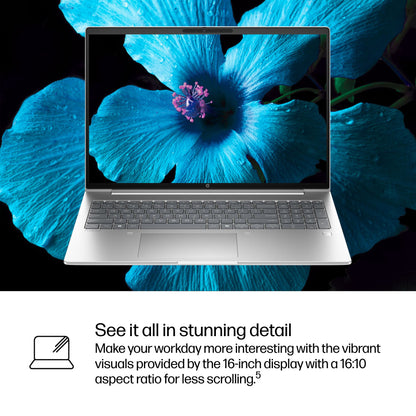 HP ProBook 4 G1iR Intel Core 5 120U Laptop 40.6 cm (16") WUXGA 24 GB DDR5-SDRAM 256 GB SSD Wi-Fi 6E (802.11ax) Windows 11 Pro Silver