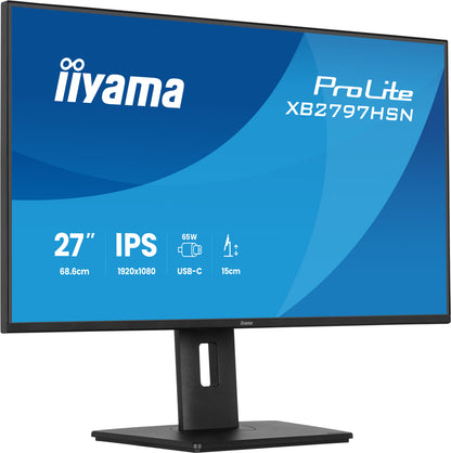 iiyama ProLite XB2797HSN-B1 computer monitor 68.6 cm (27") 1920 x 1080 pixels Full HD LCD Black