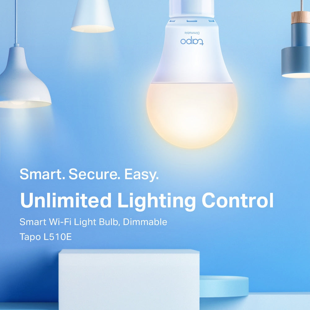 TP-Link Tapo Dimmable Smart Light Bulb, 2-Pack