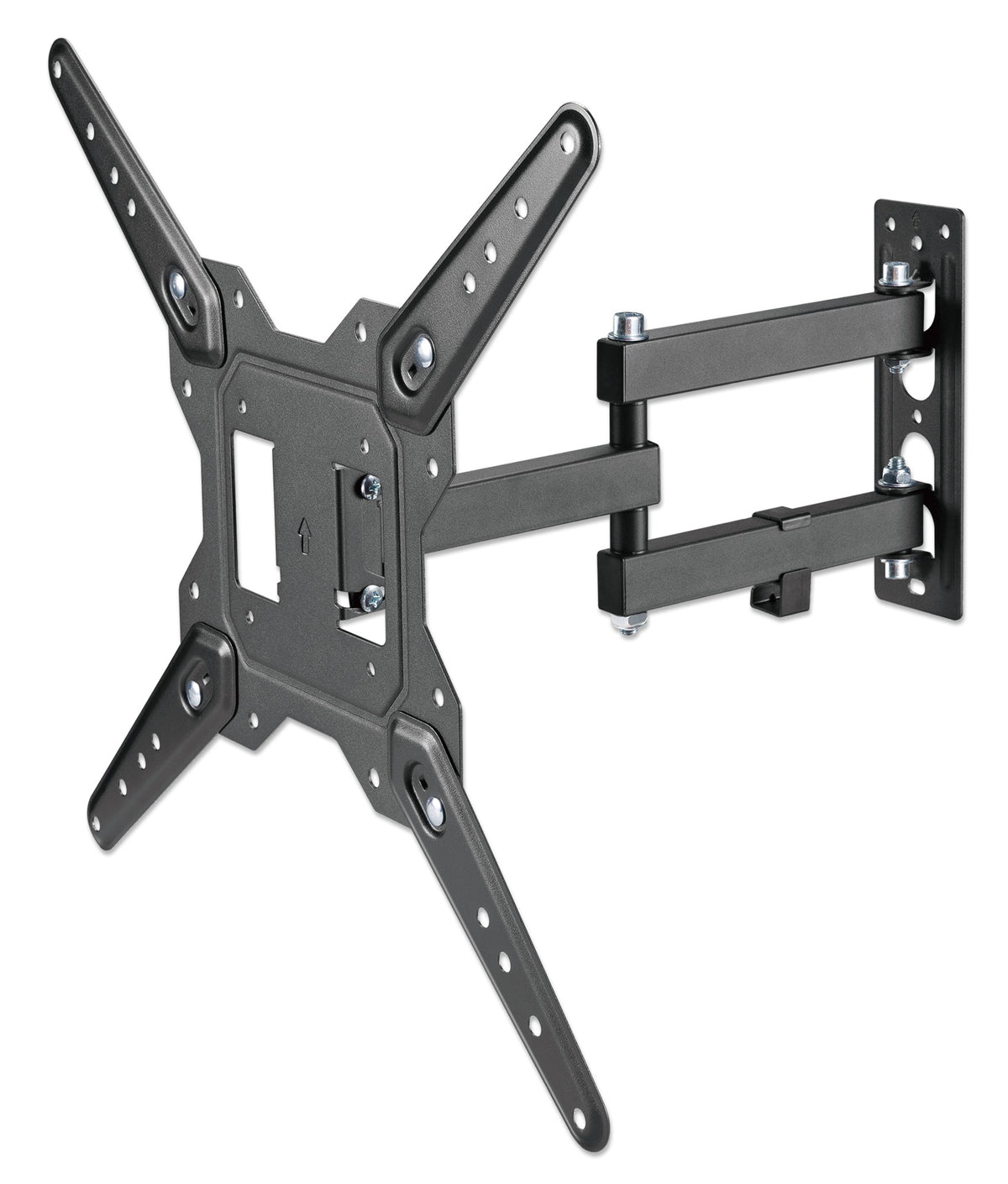 Manhattan Wall Mount for TV & Monitors (Full Motion), For screens 32" to 55", VESA compatibility: all between 100x100mm to 400x400mm - check the dimensions of the four mounting holes on back of screen to ensure it fits, Max 30kg, Black, Bracket