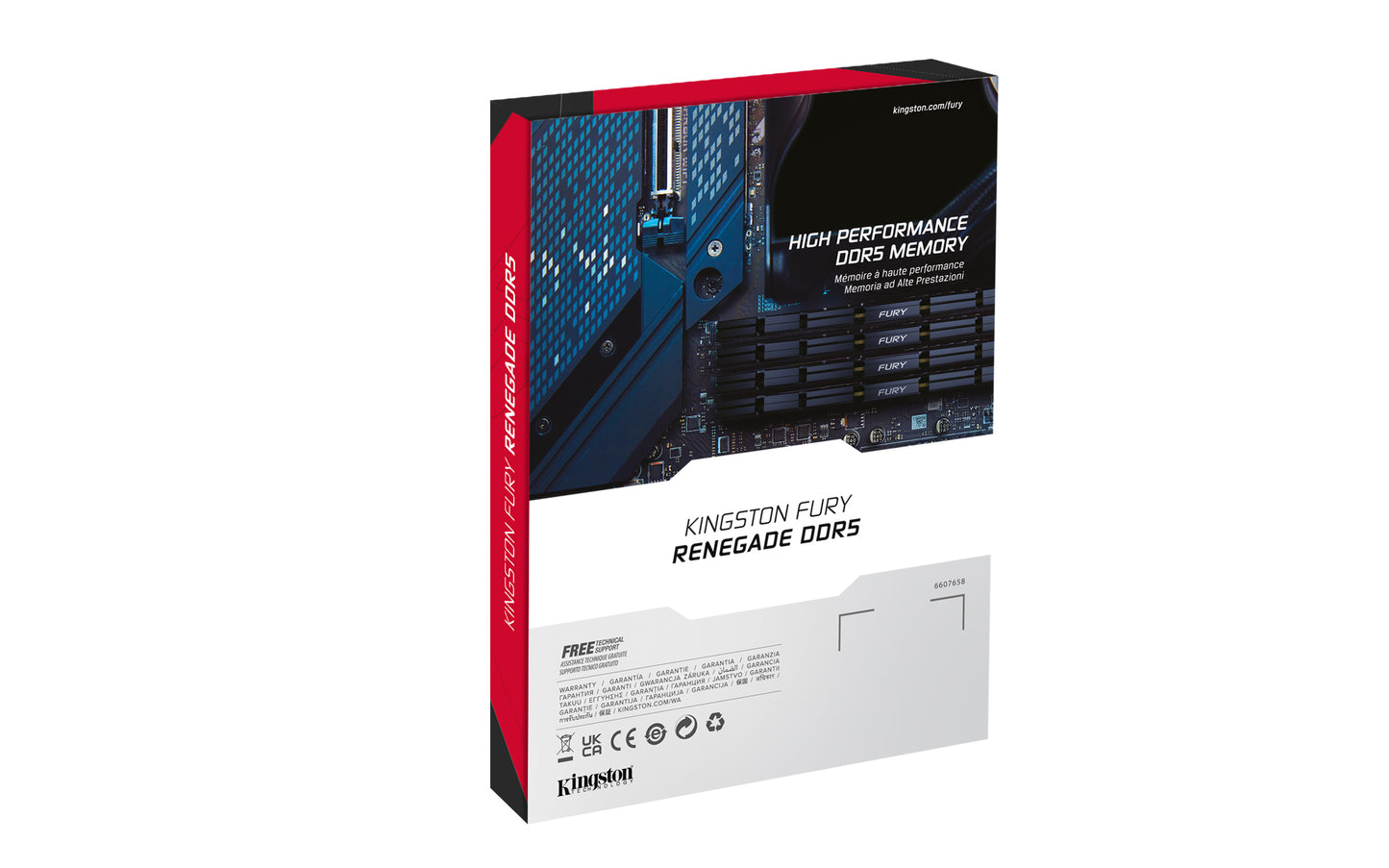 Kingston Technology FURY 32GB 7200MT/s DDR5 CL38 DIMM (Kit of 2) Renegade Silver XMP