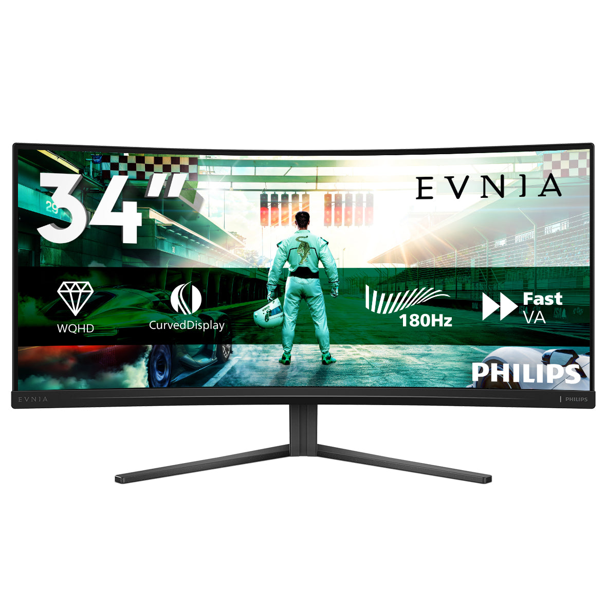 Philips Evnia 34M2C3500L/00 computer monitor 86.4 cm (34") 3440 x 1440 pixels Wide Quad HD LCD Black