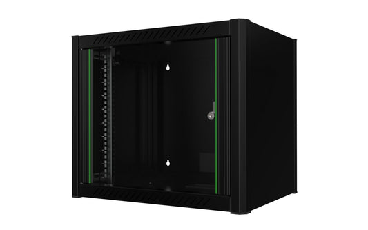 Lanview RWM09U45BL rack cabinet 9U Wall mounted rack Black