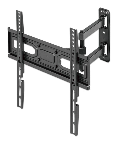 Manhattan Wall Mount for TV & Monitors (Full Motion), For screens 32" to 55", VESA compatibility: all between 100x100mm to 400x400mm - check the dimensions of the four mounting holes on back of screen to ensure it fits, Max 35kg, Black, Bracket