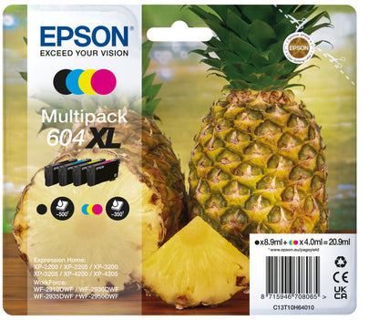 Epson C13T10H64010/604XL Ink cartridge multi pack Bk,C,M,Y high-capacity 500pg + 3x350pg Pack=4 for Epson XP 2200