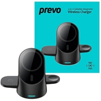 Prevo 3-in-1 25W Magnetic Wireless Charging Station for Smartphones, Smartwatches & Wireless Earbuds