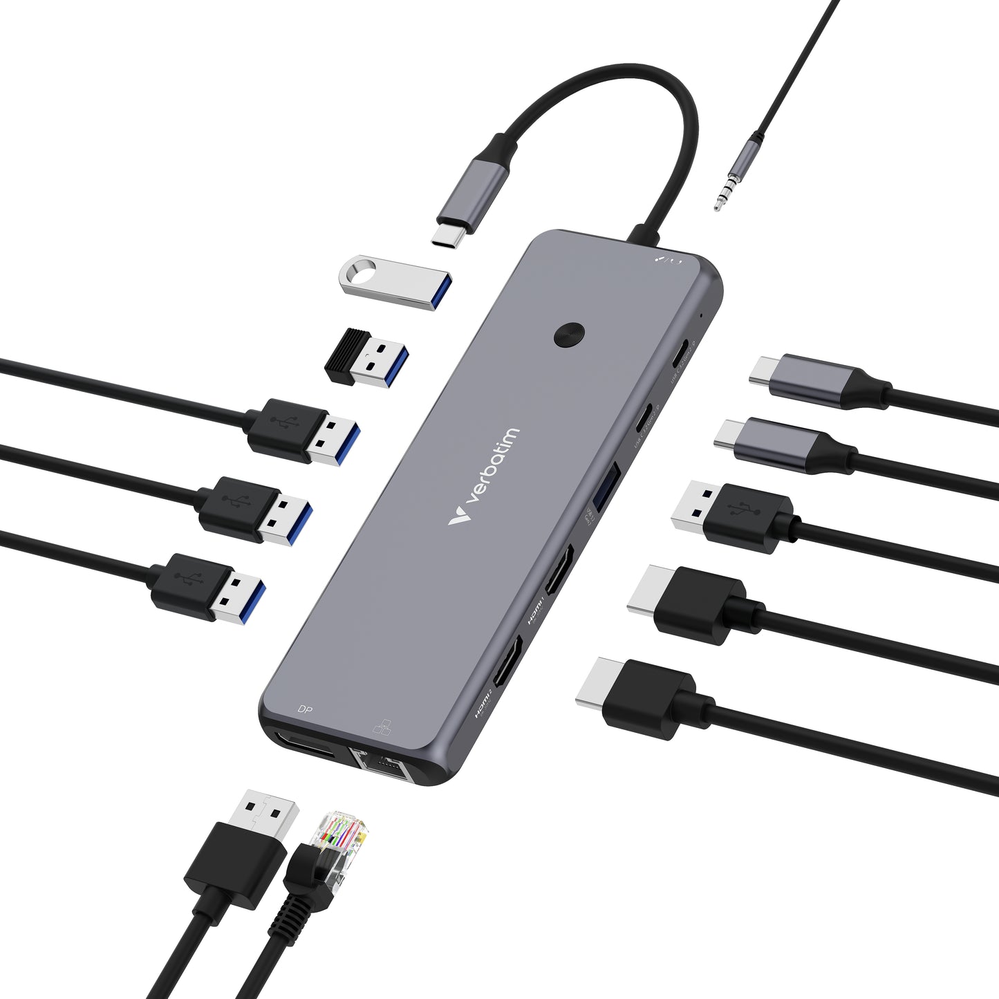 Verbatim CMH-13 USB Type-C 10000 Mbit/s Silver